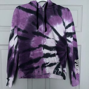 Victoria’s Secret tie die zip hoodie